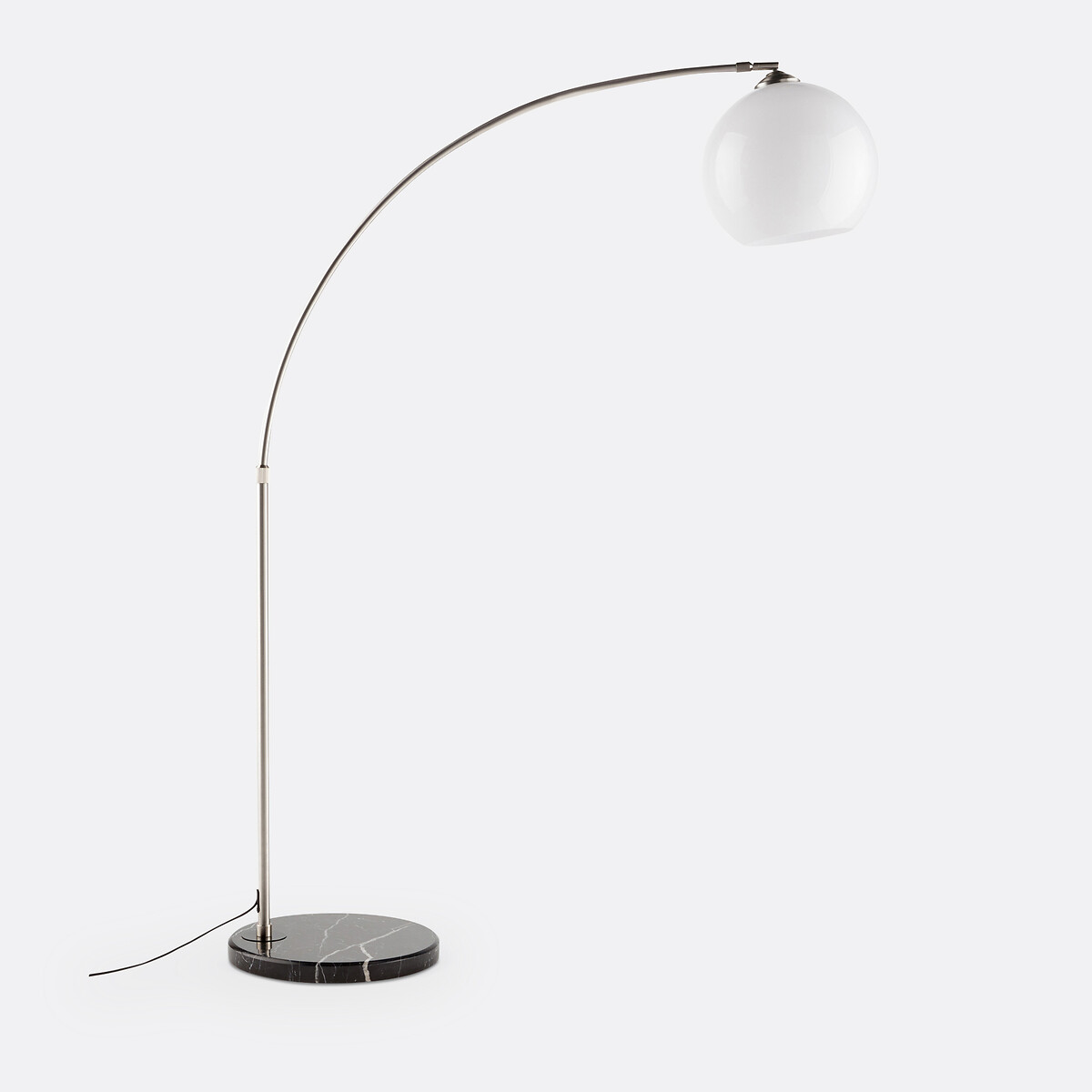 LA REDOUTE INTERIEURS<br>Luminária de arco em aço, mármore e acrílico, Bowata