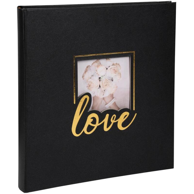 Album photos livre 60 pages noires - Format 29x32cm - LOVE Noir - Noir