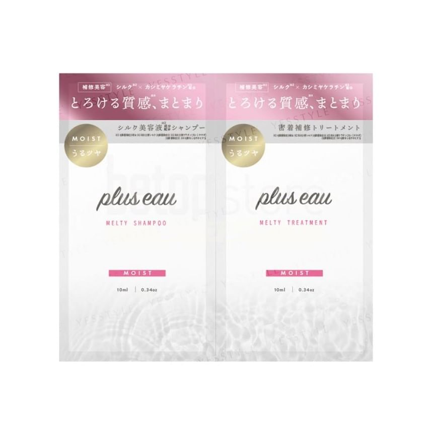 plus eau - Melty Shampoo & Haarverzorging Moist 1 Dag Proefset