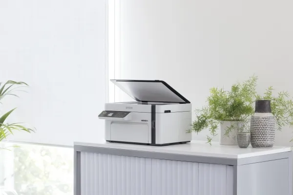 Epson EcoTank ET-M2120 - Multifunktionsprinter - S/H - blækprinter - A4/Legal (medie) - op til 15 spm (udskriver) - 150 ark - USB, Wi-Fi - hvid