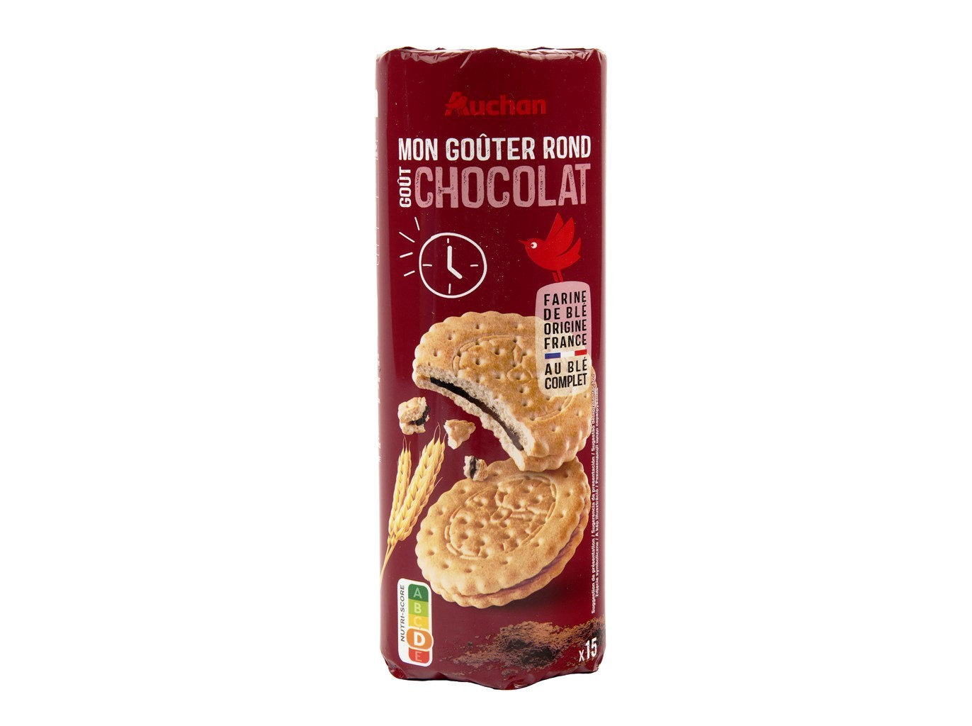 BOLACHAS RECHEADAS AUCHAN CHOCOLATE 300 G