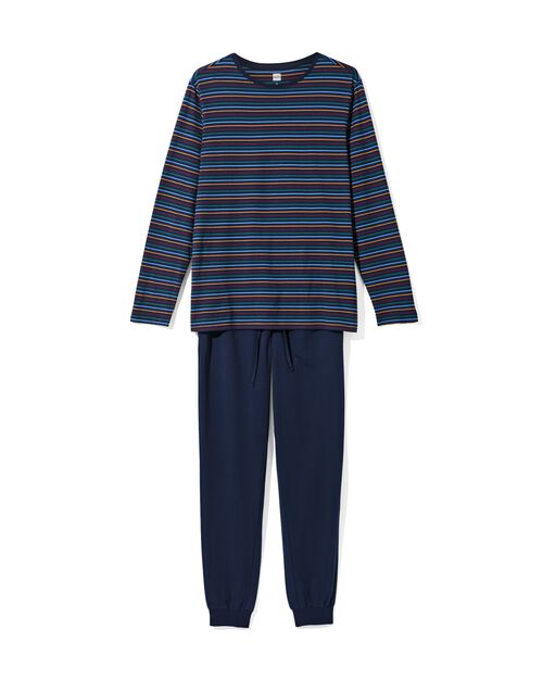 pyjama homme rayé bleu foncé