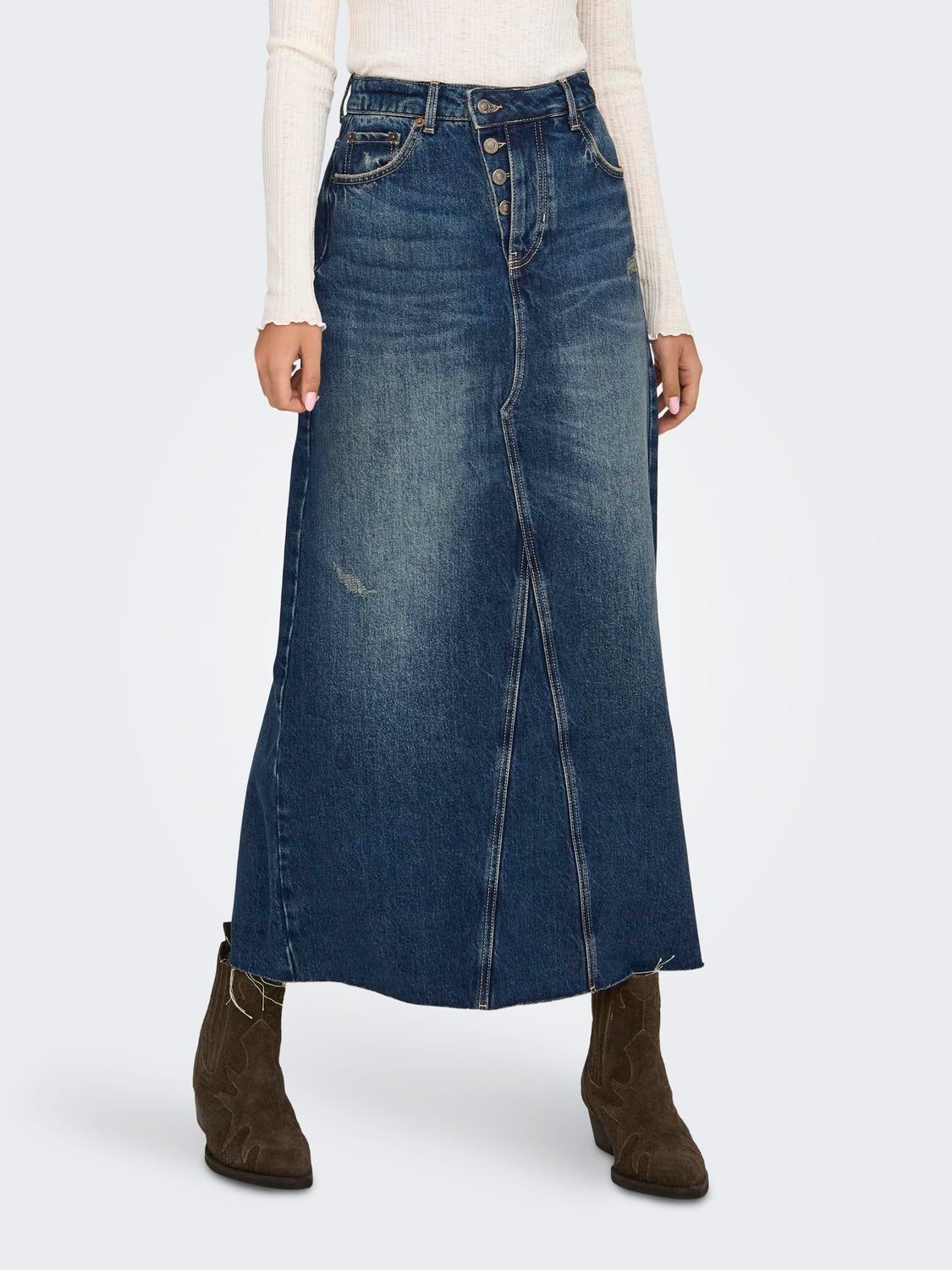 ONLHOWARD Jeansrock Dark Blue Denim