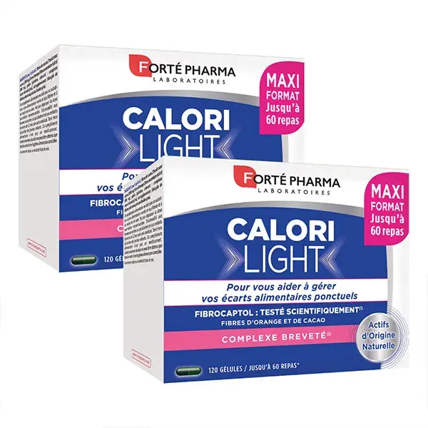 Forté Pharma CaloriLight 120 comprimidos, embalagem com 2 unidades, até 120 refeições