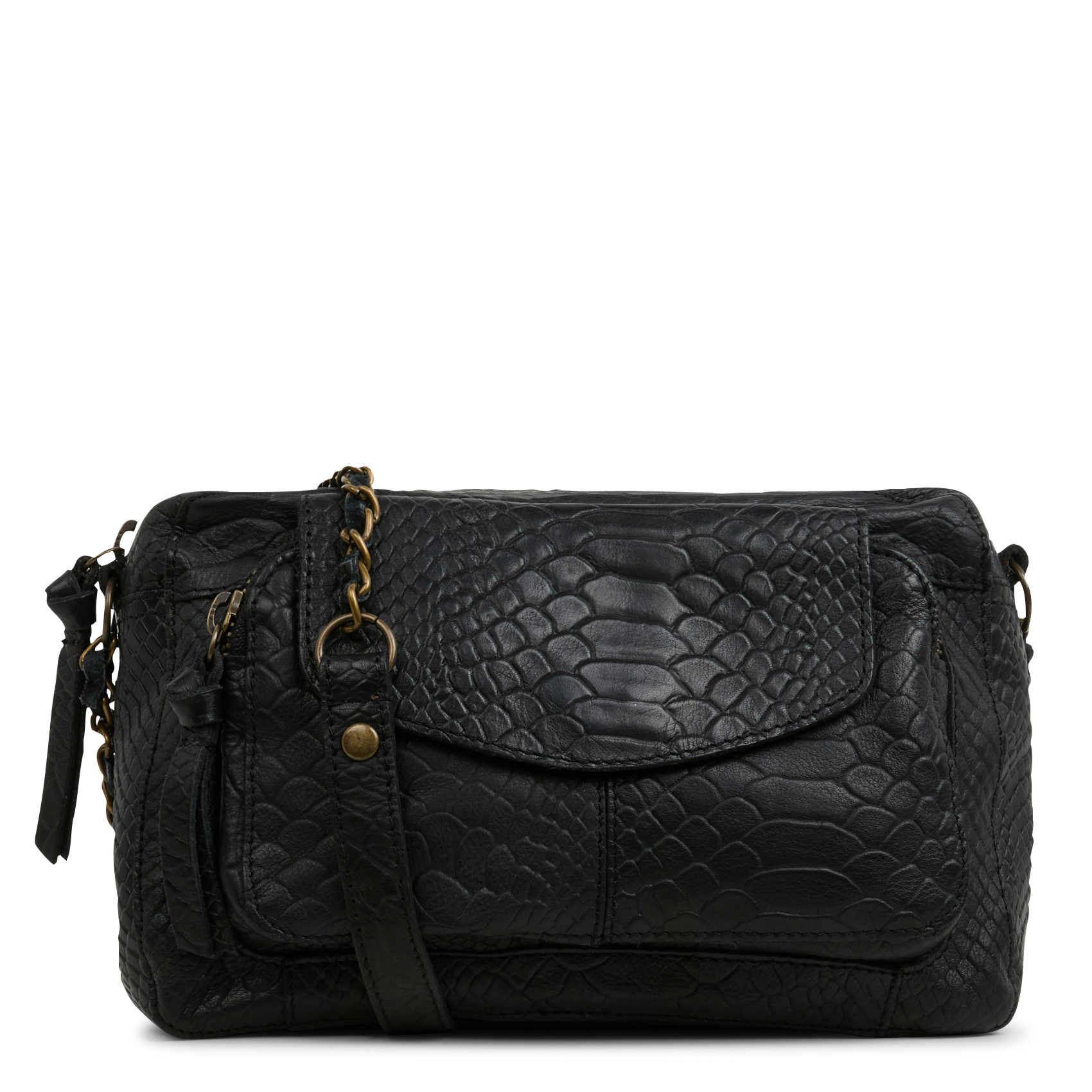 NAINA - Sac bandoulière en cuir | Noir