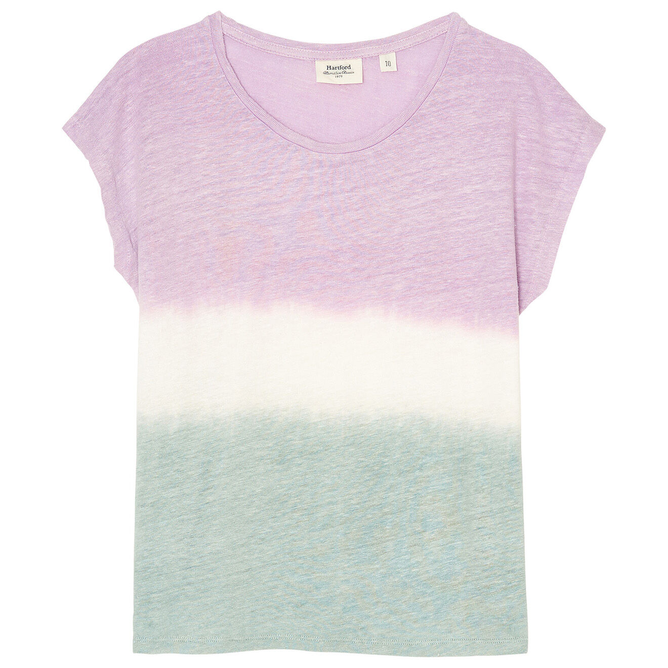 Hartford T-Shirt 100% Lin Mia motif tie & dye violet/eucalyptus