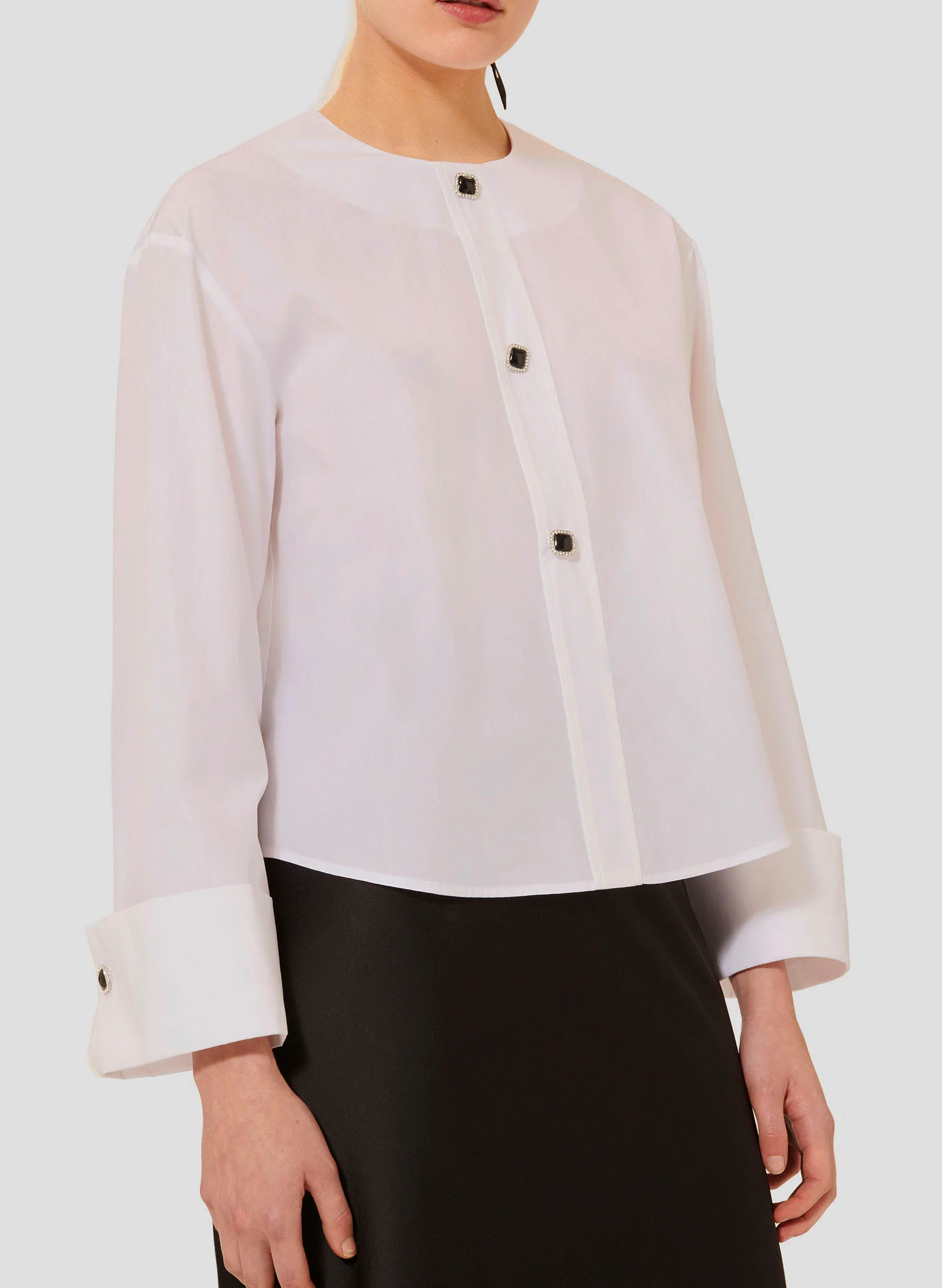 CARILLON - Chemise droite en coton | Blanc