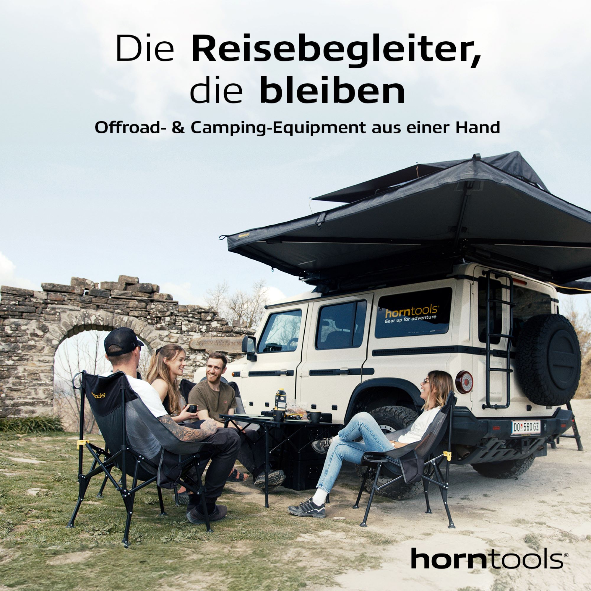 Horntools vouwstoel