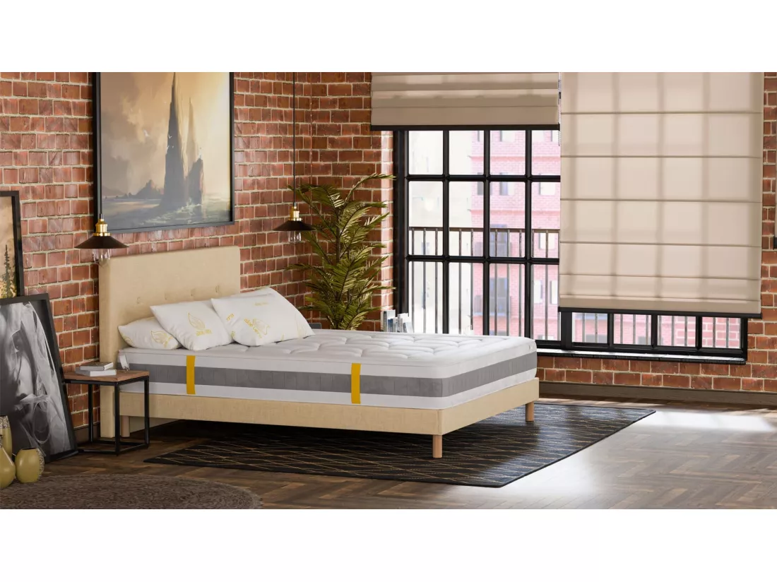 Matelas 160x200 Haven - Mémoire de Forme Haute Qualité - Mal de Dos - Épaisseur 30 - Confortable - Solides - Primo Douce Lune