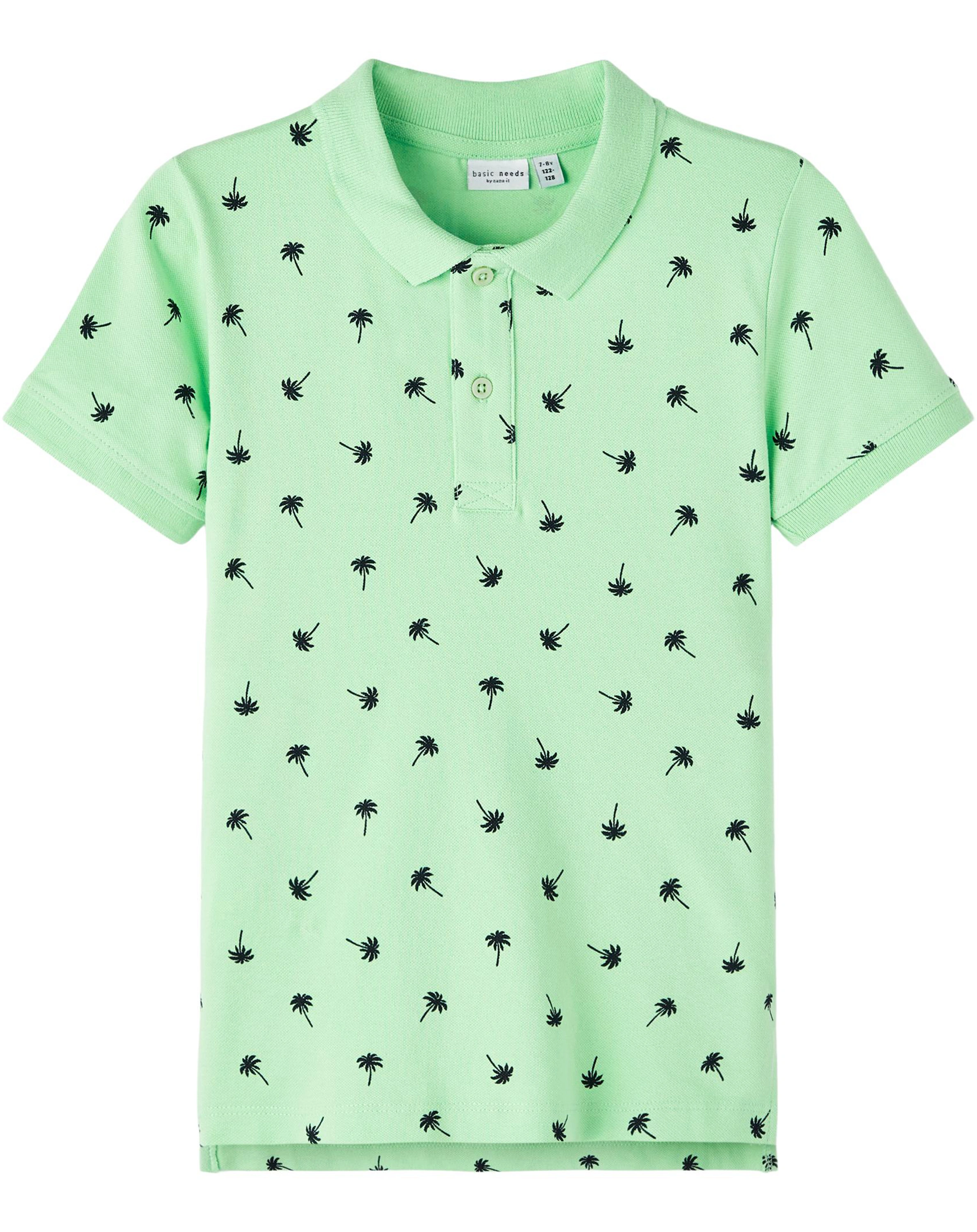 Poloshirt NKMVOLO - PALMS in green ash