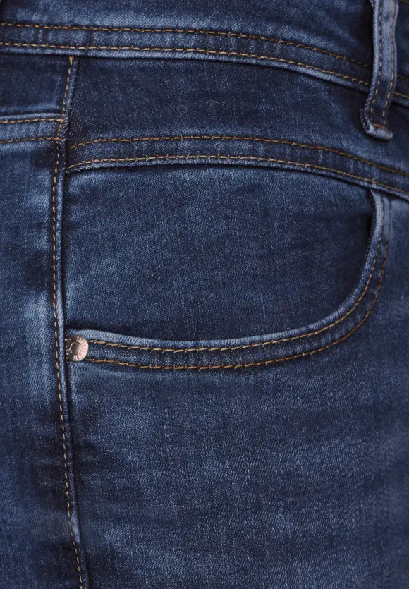 Casual Fit indigo Jeans - mid indigo random wash