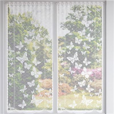 Voilages droits papillons - La paire