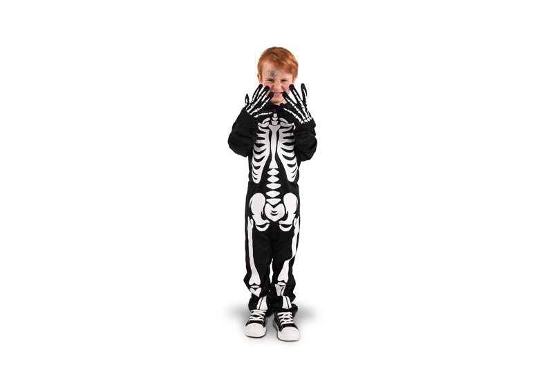 Halloween Kostuum Wit Zwart Kind Skelet