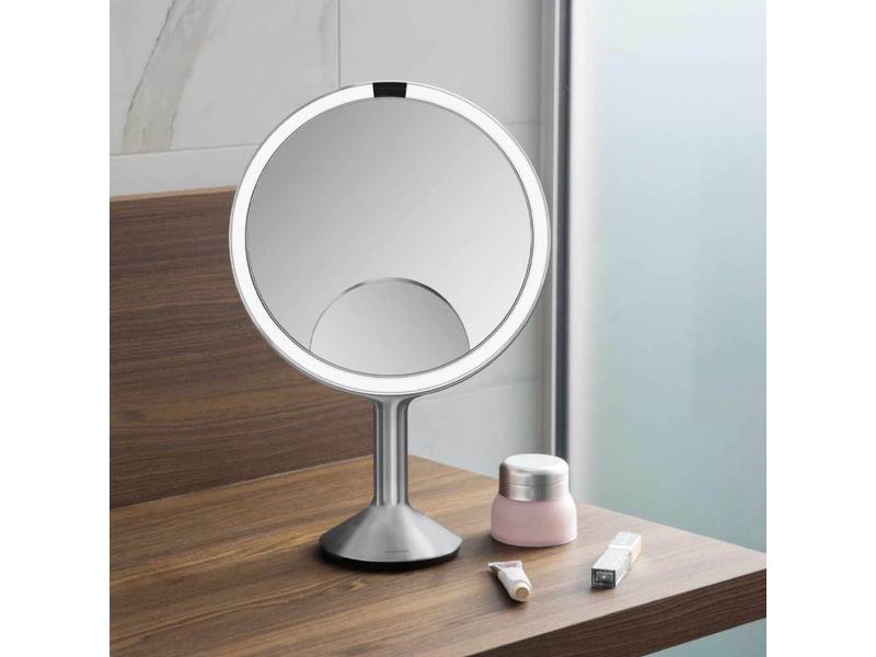 Simplehuman Kosmetikspiegel mit Sensor Trio max Silber Sensorspiegel mit Touch-Helligkeitsregelung