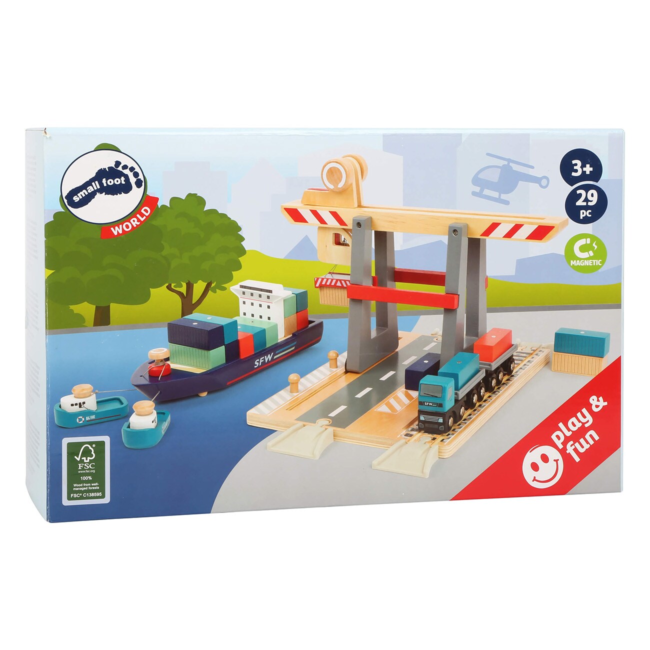 Smallfoot Container Terminal 11378 Mehrfarbig Spiel-Parkhaus
