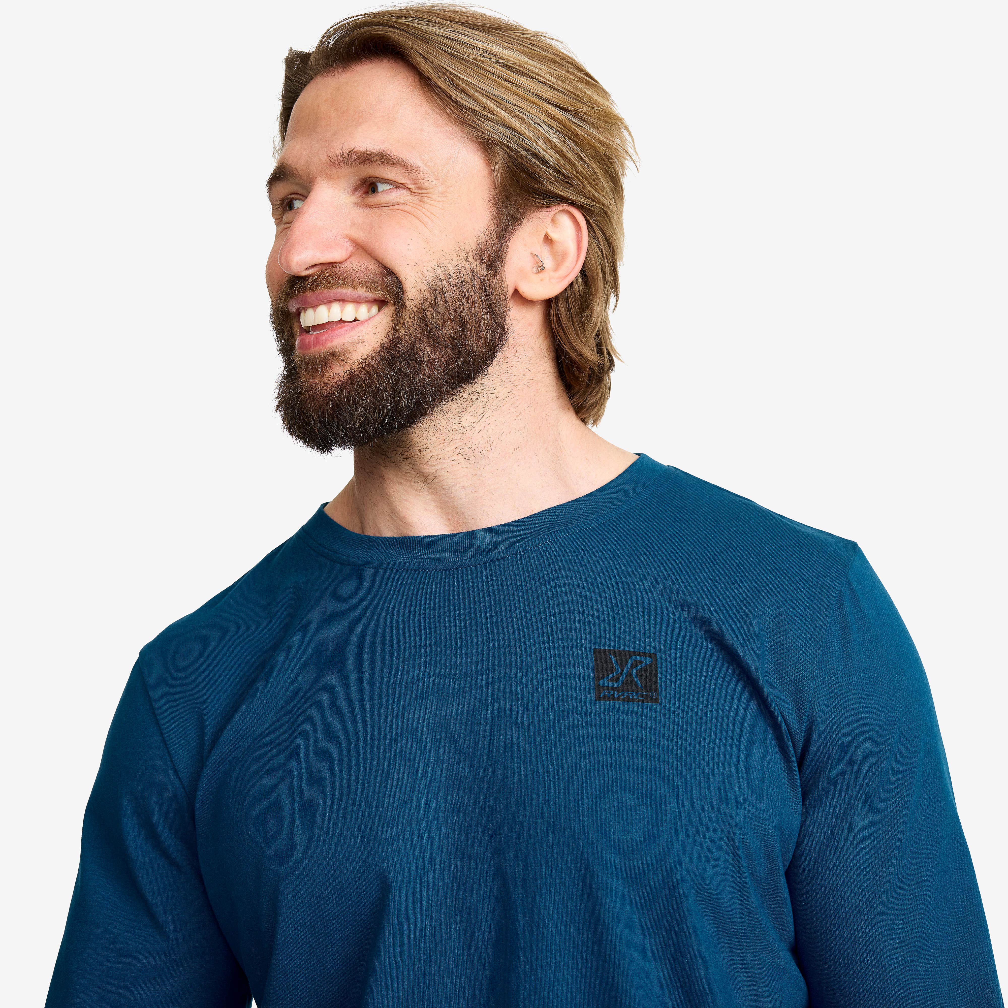 Easy Long-sleeved T-shirt Herre Blue Opal