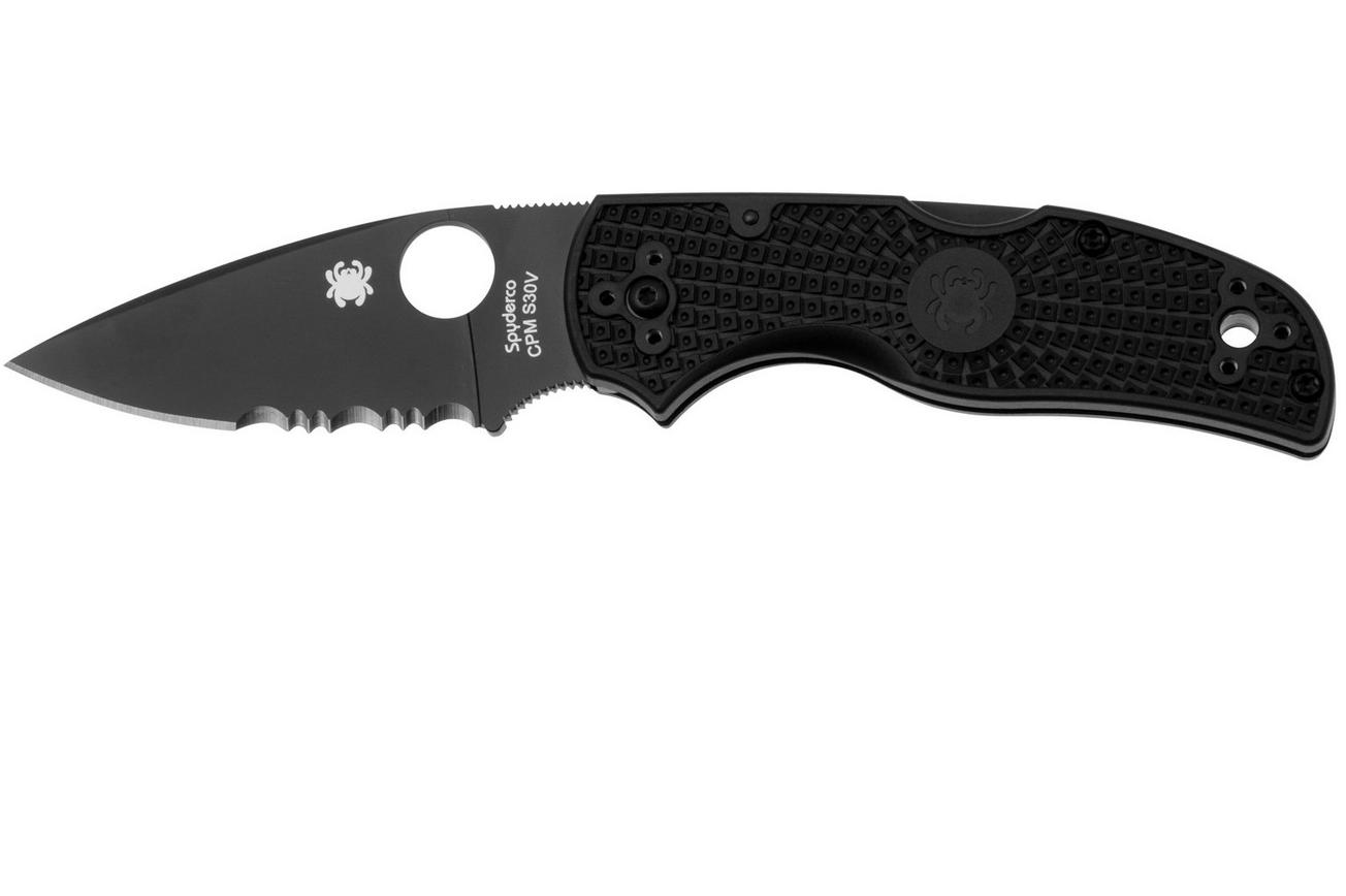 Spyderco Native 5 Lightweight Black C41PSBBK5 Black FRN, partly serrated zakmes