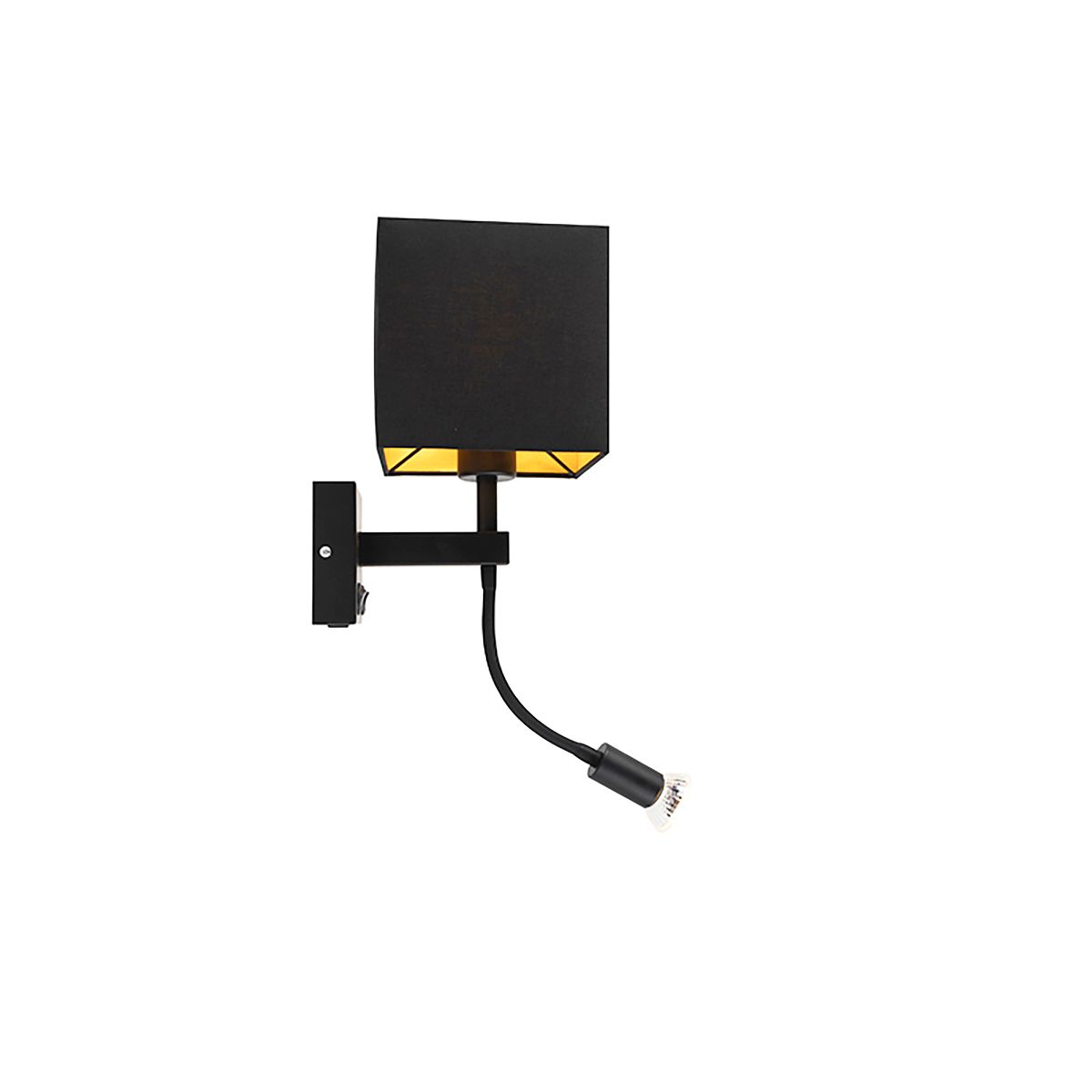 Smart wandlamp zwart met USB incl. Wifi A60 en GU10 - Zeno