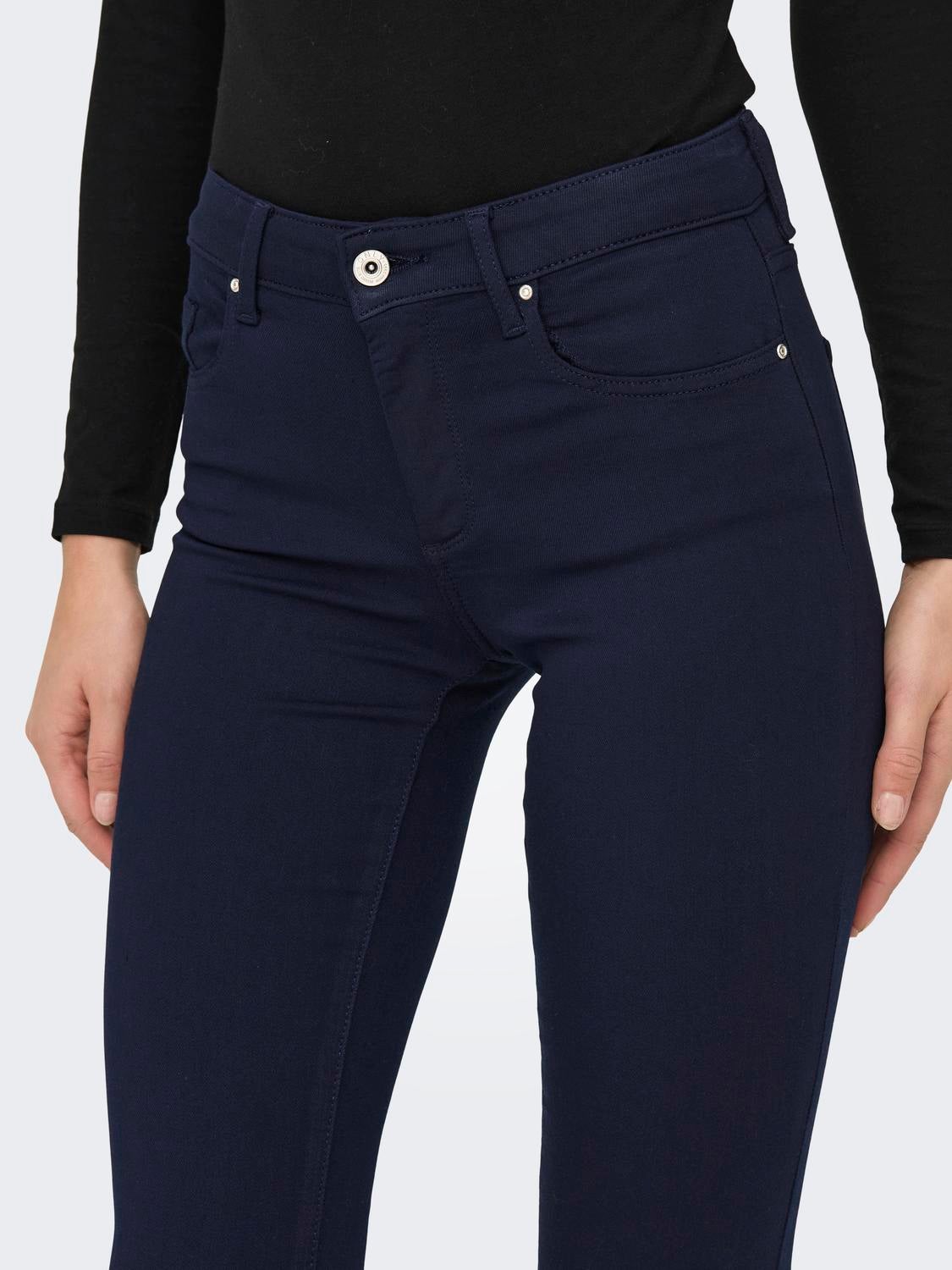 ONLBLUSH Mittlere Taille Skinny Fit Jeans Dark Blue Denim