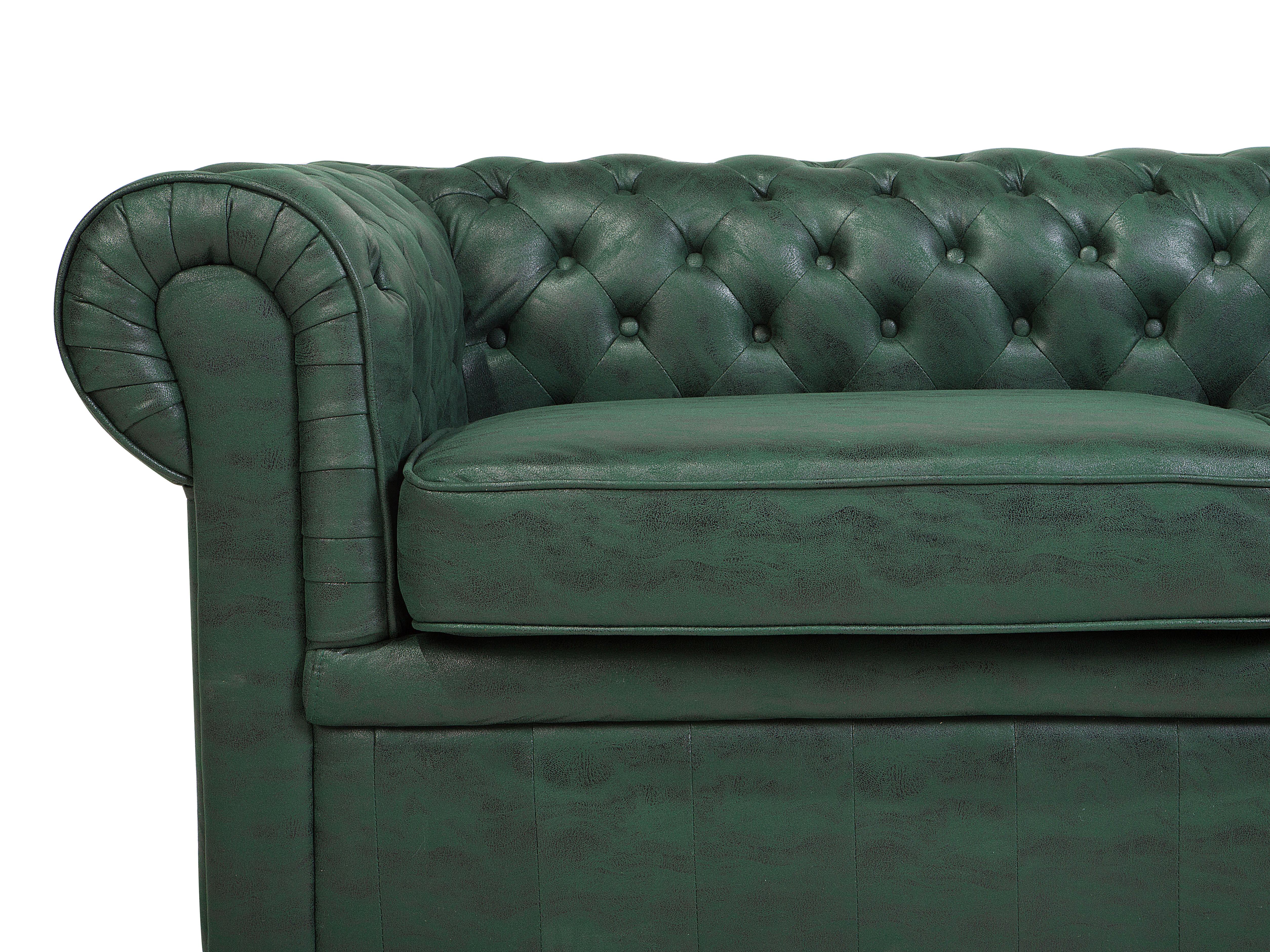 Bank 3-zits CHESTERFIELD Kunstleer Groen