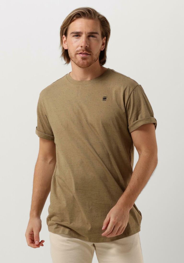 G-STAR RAW beige g-star raw t-shirt lash r t s/s