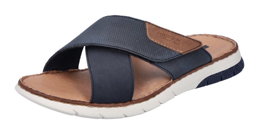 Rieker Pantolette  , Sommerschuh, Schlappen, Klettschuh, mit Klettriemchen