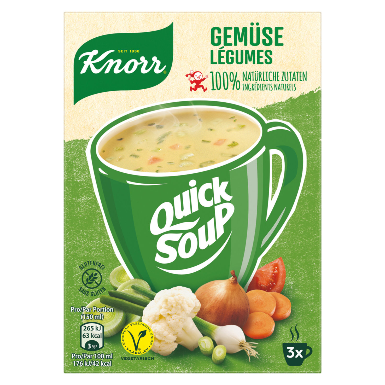 Knorr Quick Soup Gemüse 100% natürliche Zutaten