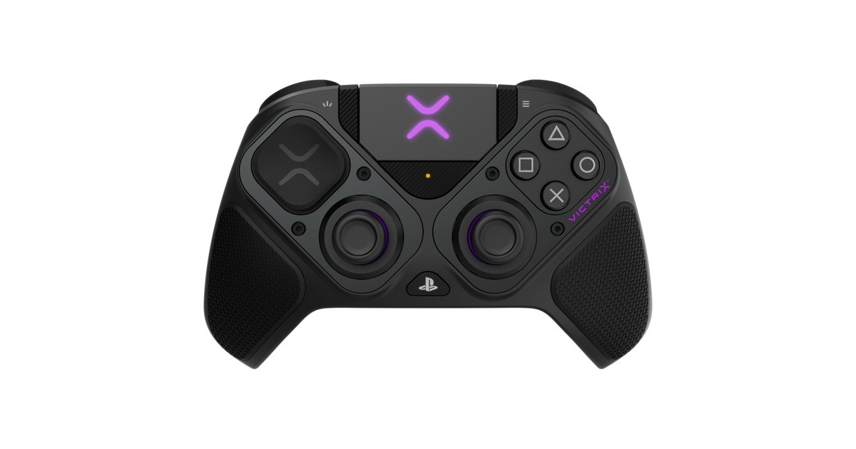 PDPVictrix Pro BFG Wireless Controller  (Zwart/lila, PlayStation 5 | PlayStation 4 | PC)