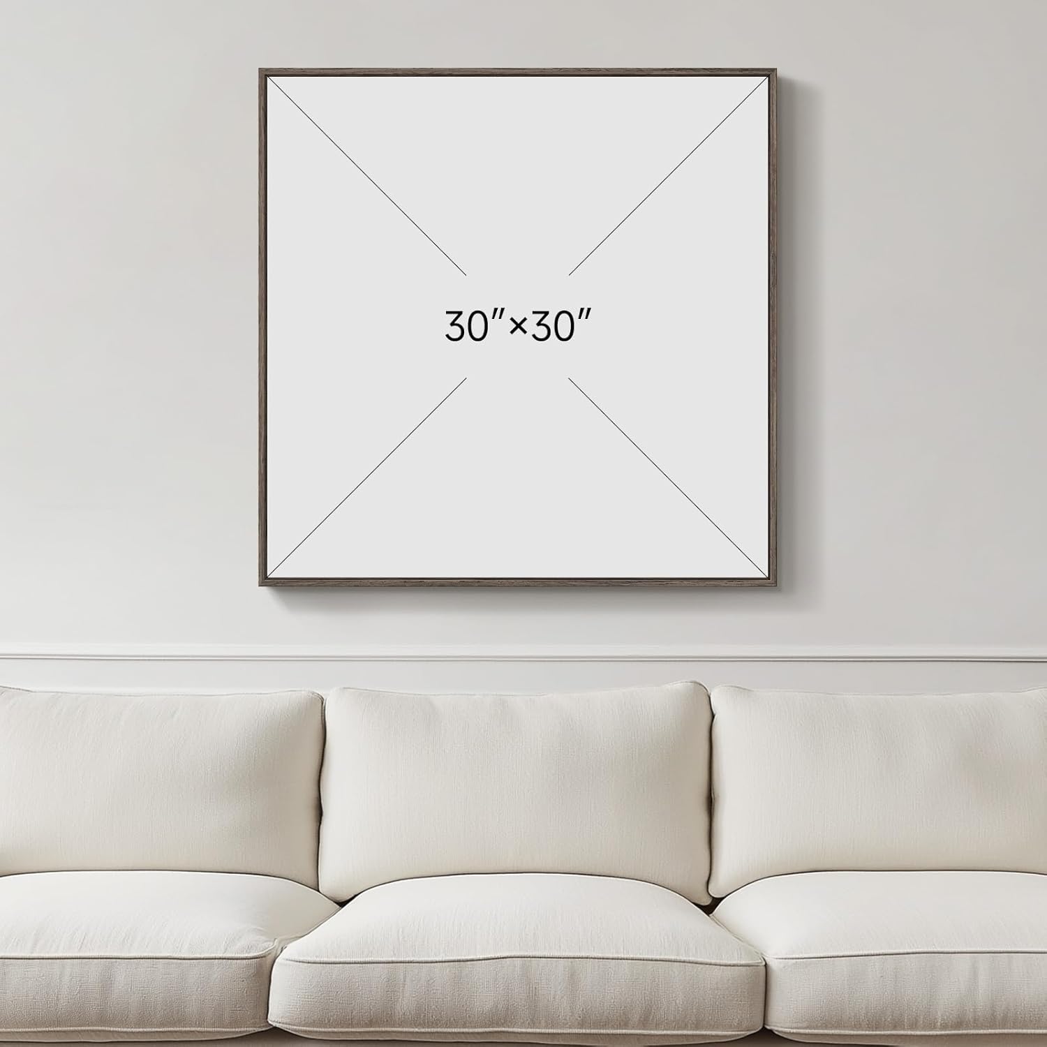 Gerahmte abstrakte Wandkunst, Salbeigrün, moderne Leinwanddrucke, Kunstwerk für Wände, quadratisch, minimalistisch, komplett grün, abstrakte Bilder für Wohnzimmer, Flur, Kamin, Schlafzimmer, Heimbüro