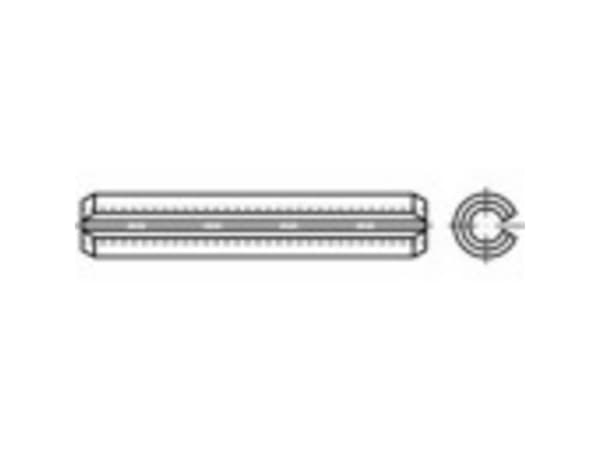 TOOLCRAFT 1068969 Rørstifter (Ø x L) 6 mm x 24 mm Rustfrit stål 25 stk