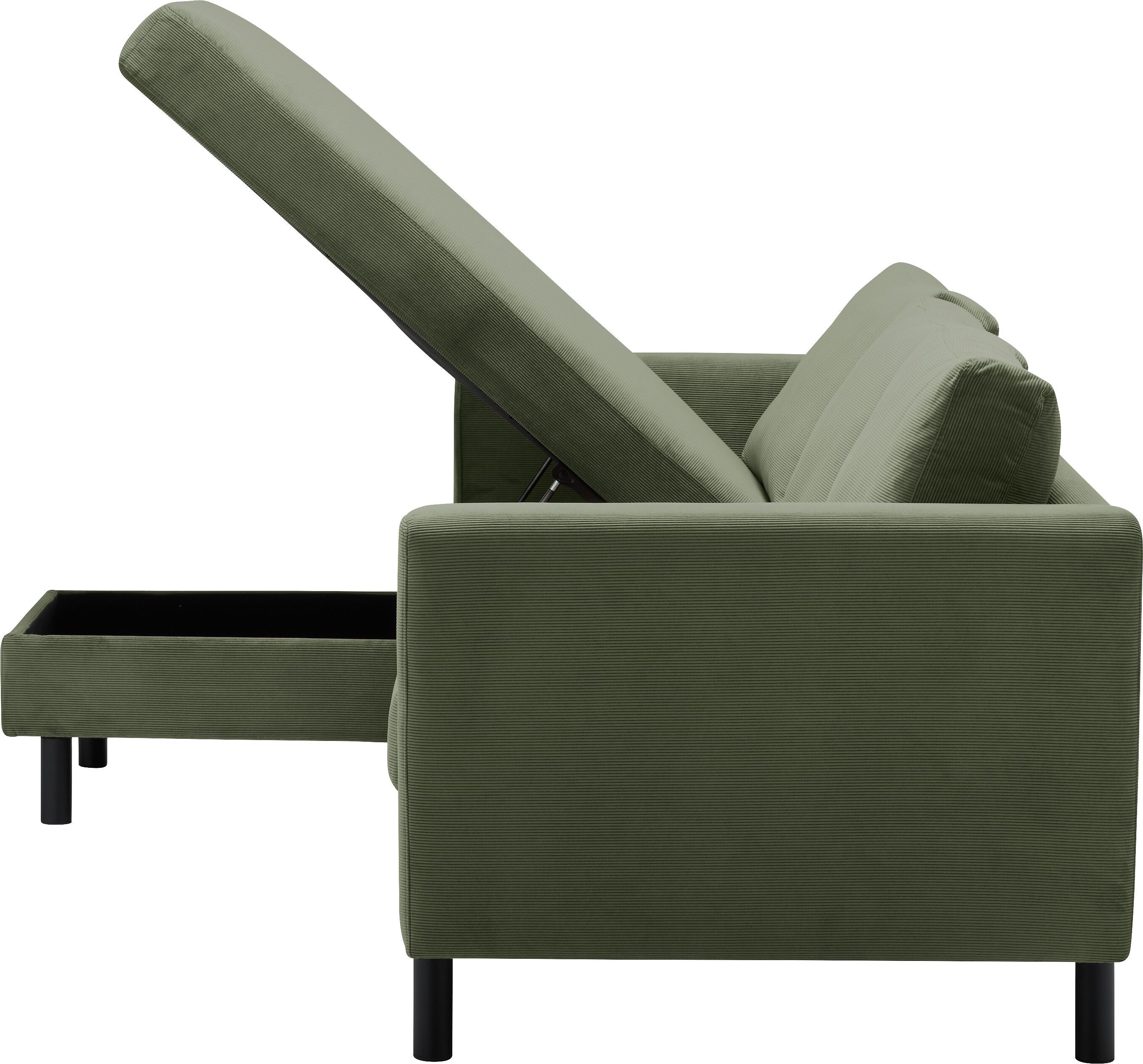 DIENER Ecksofa - Grün / B: 235.0 cm x T: 156.0 cm x H: 81.0 cm