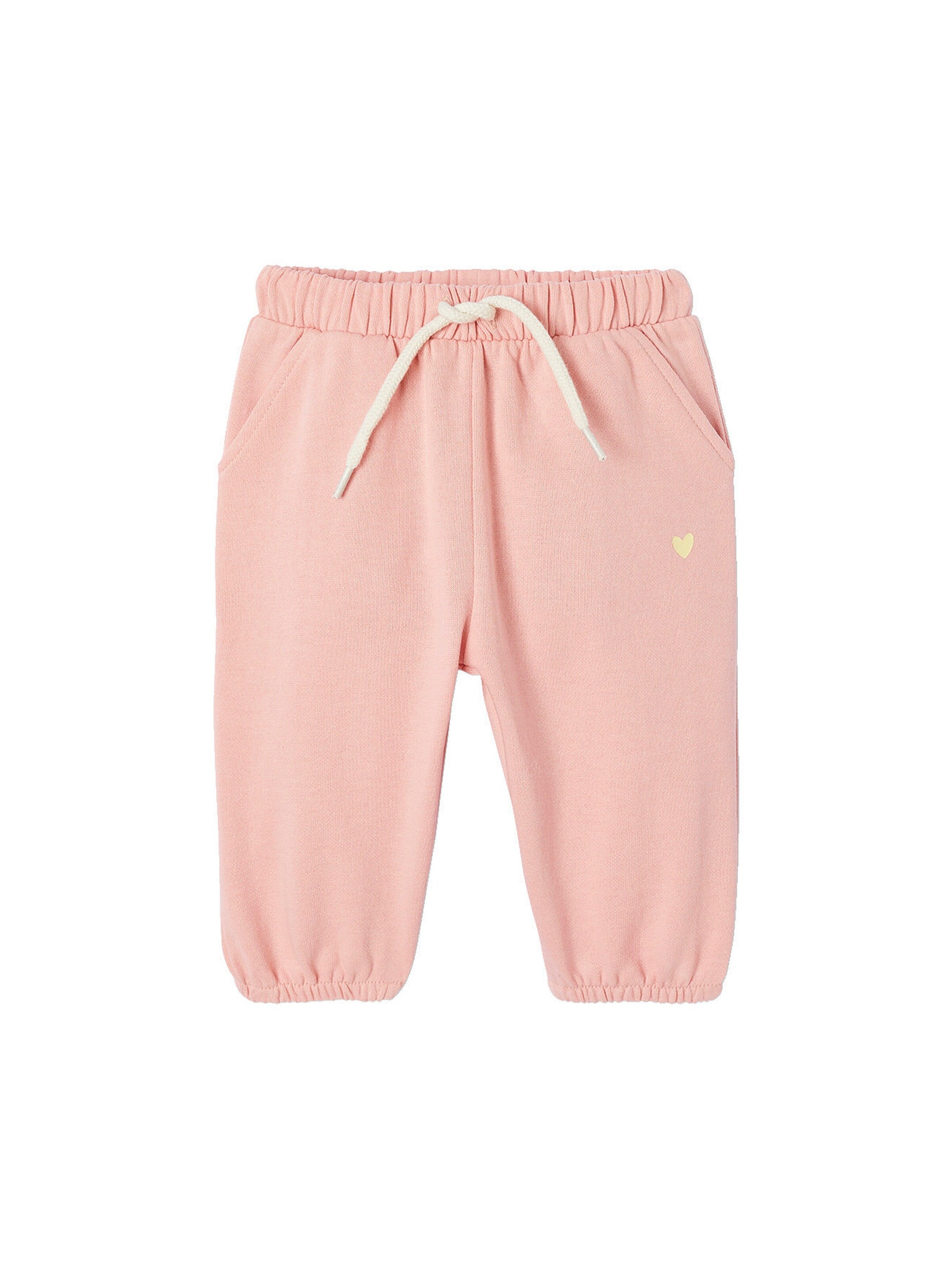 Vertbaudet Mädchen Baby-Set: Kapuzensweatjacke & Sweathose mit Recycling-Polyester hellrosa