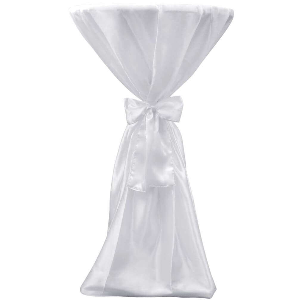 Wit tafelkleed met lint, 60 cm, 2 stuks