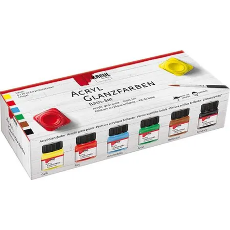 KREUL Acryl Glanzfarben Basis Set 6 x 20 ml