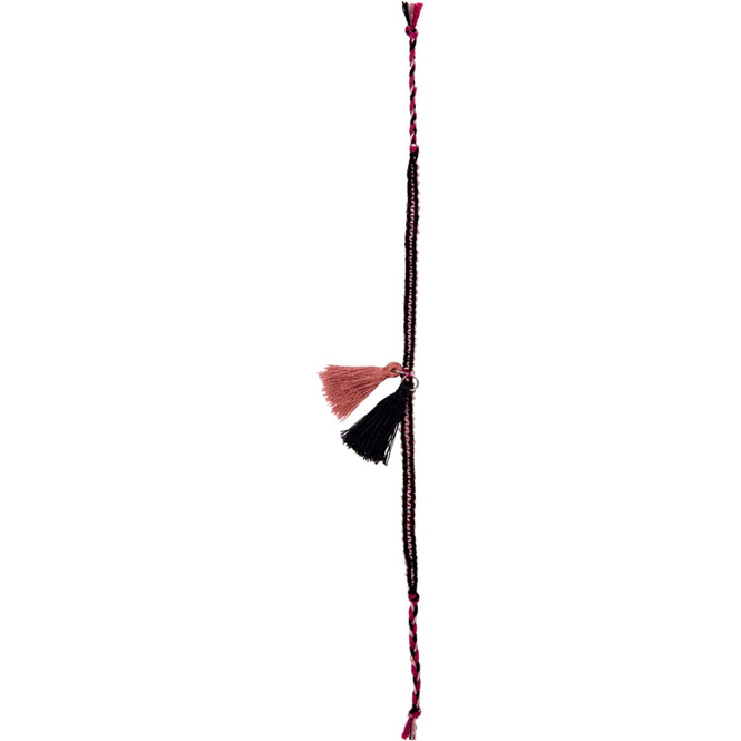 Freundschaftsbänder - Material für 4-5 Freundschaftsbänder - rosé/schwarz
