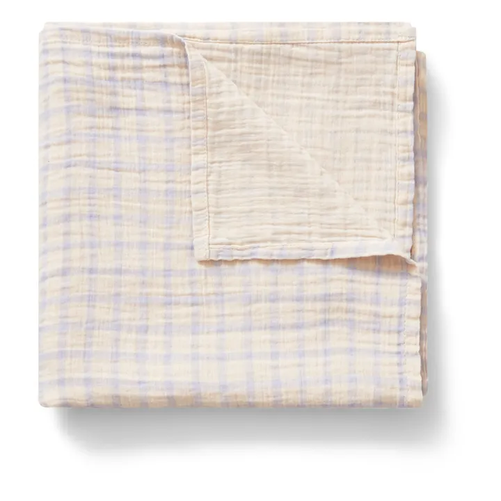 garbo&friends Lange d'emmaillotage Gingham Sky | Bleu ciel