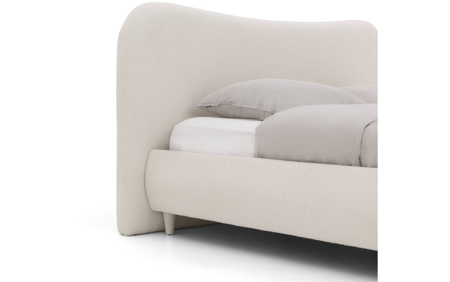 Goossens Bedframe Pecaro - 180 x 200 - Alpine ivory 101 - Bouclé
