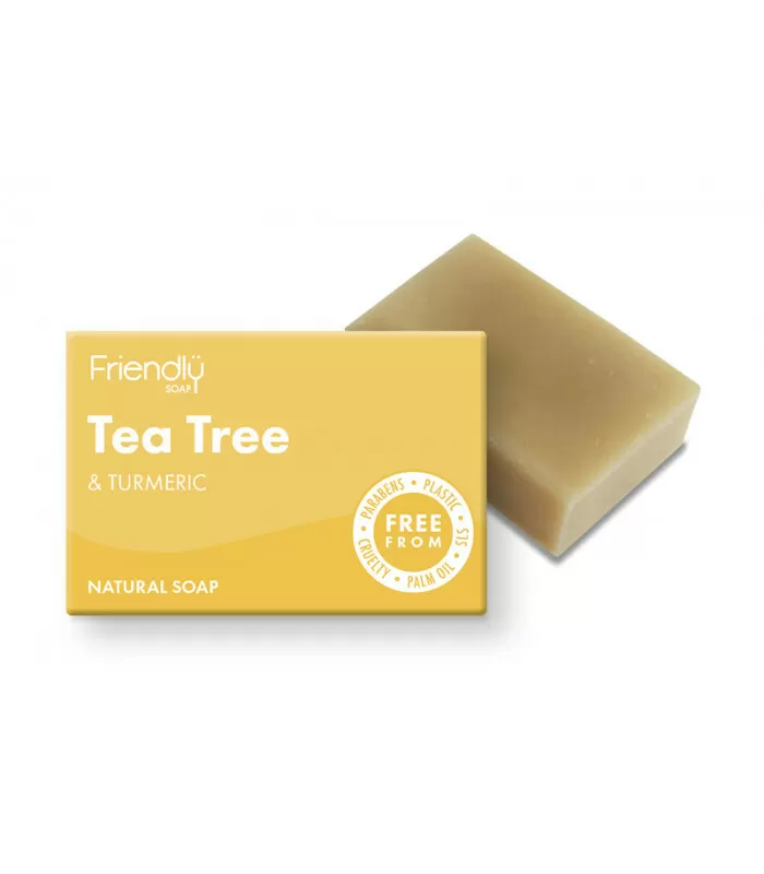 Friendly sæbebar Tea Tree/Turmeric - 95 g
