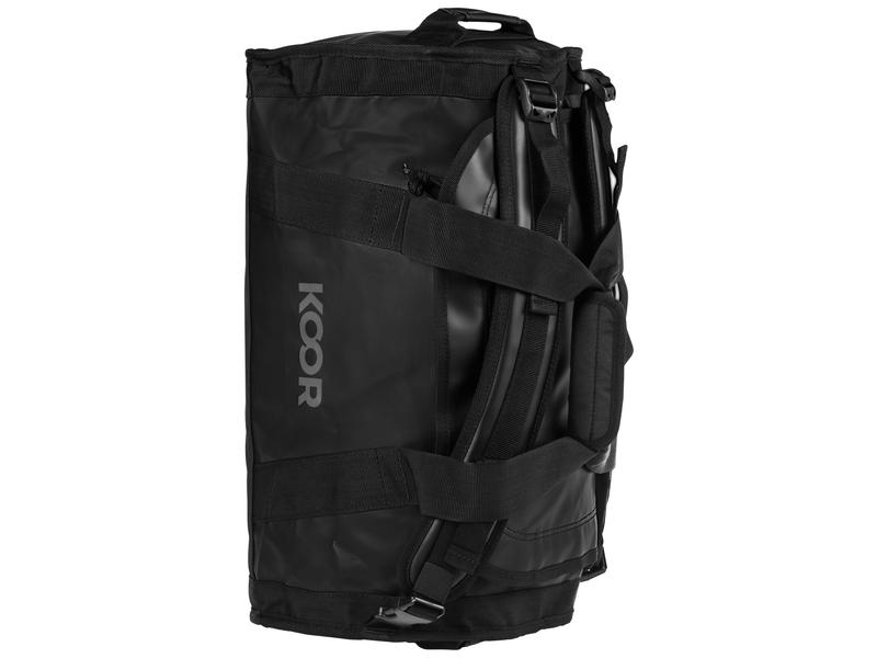 KOOR Duffle Bag Sooma 30 l, Schwarz Wasserabweisende Reisetasche