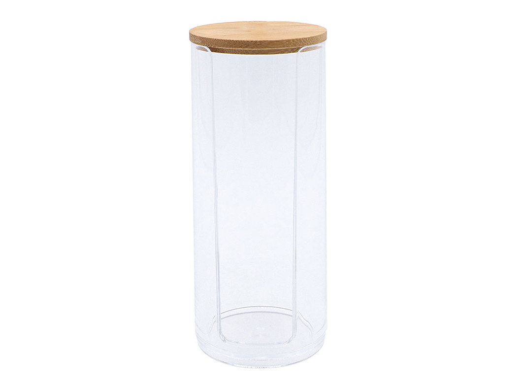 CAIXA DE ARRUMAÇÃO ACTUEL TAMPA BAMBOO Ø7.5X17.4CM