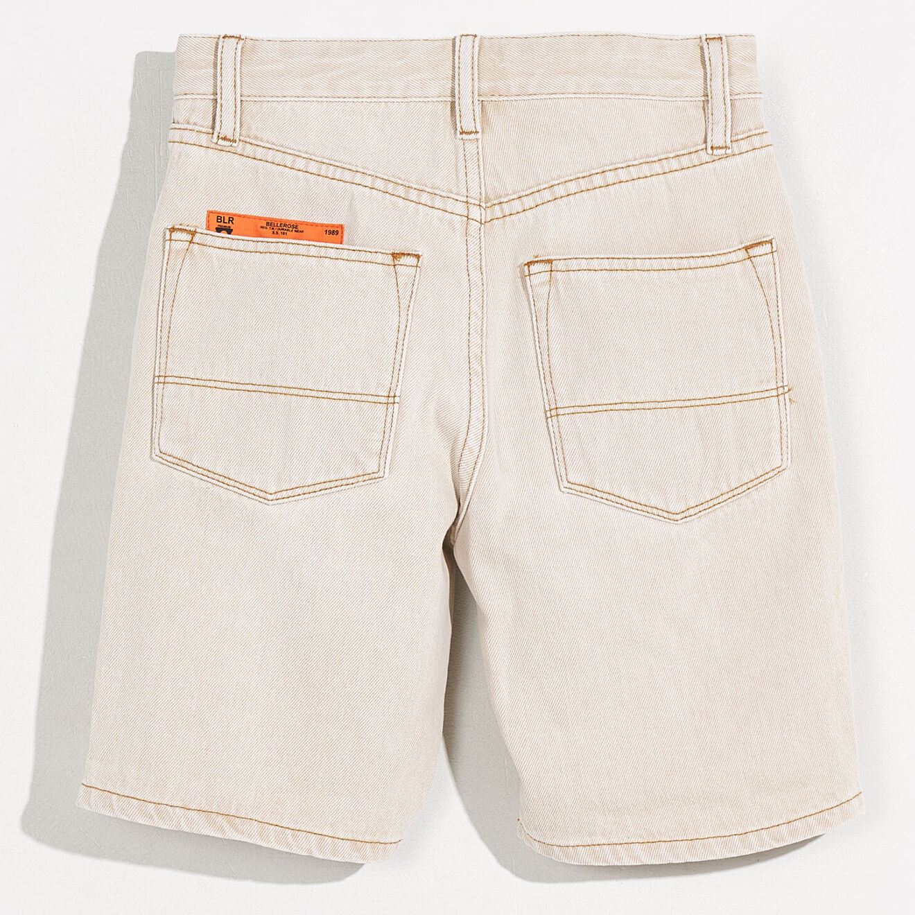 Bellerose Short en jean 100% Coton Bio Padro bleach