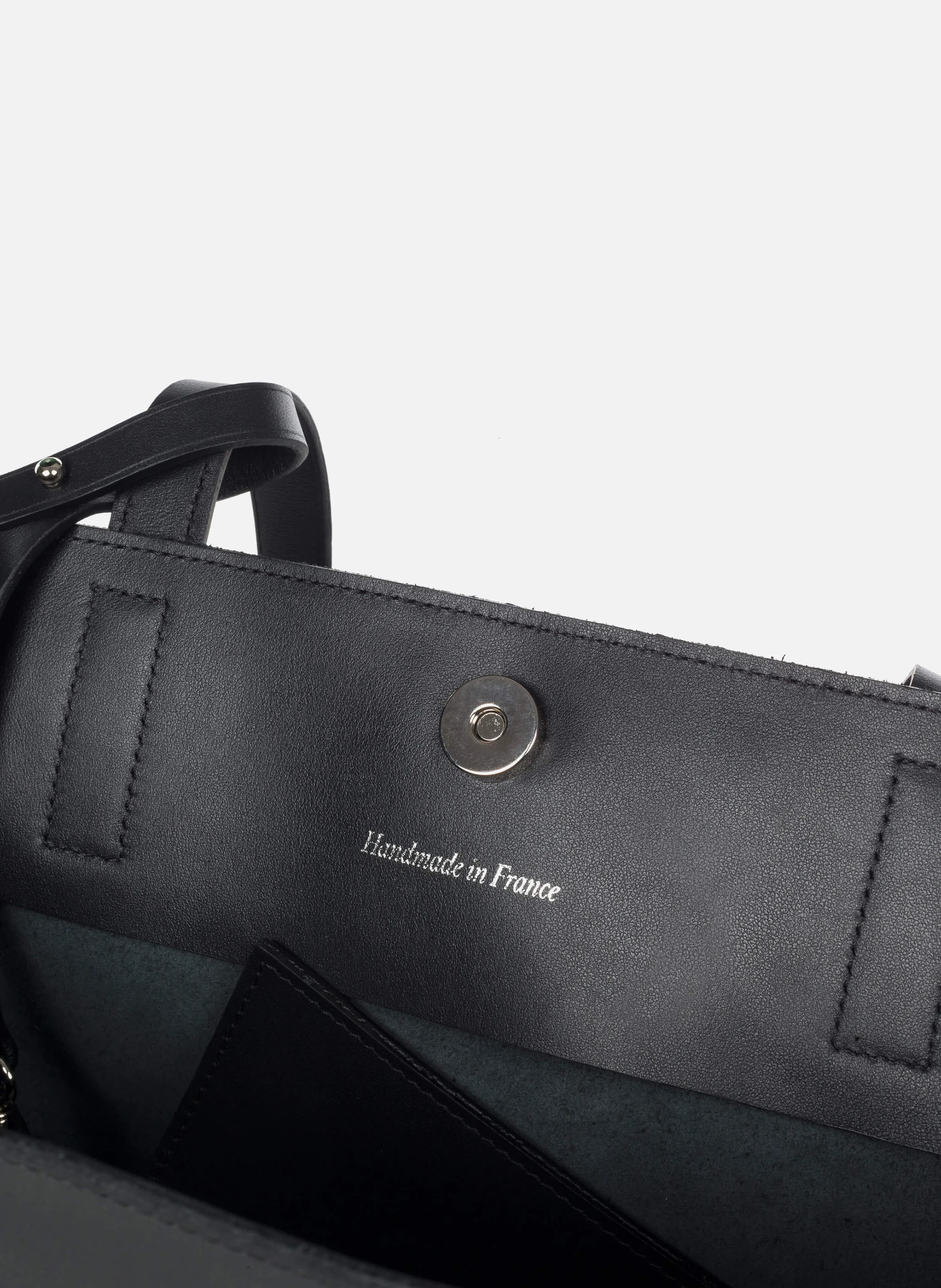 Sac cabas cuir lisse | Noir
