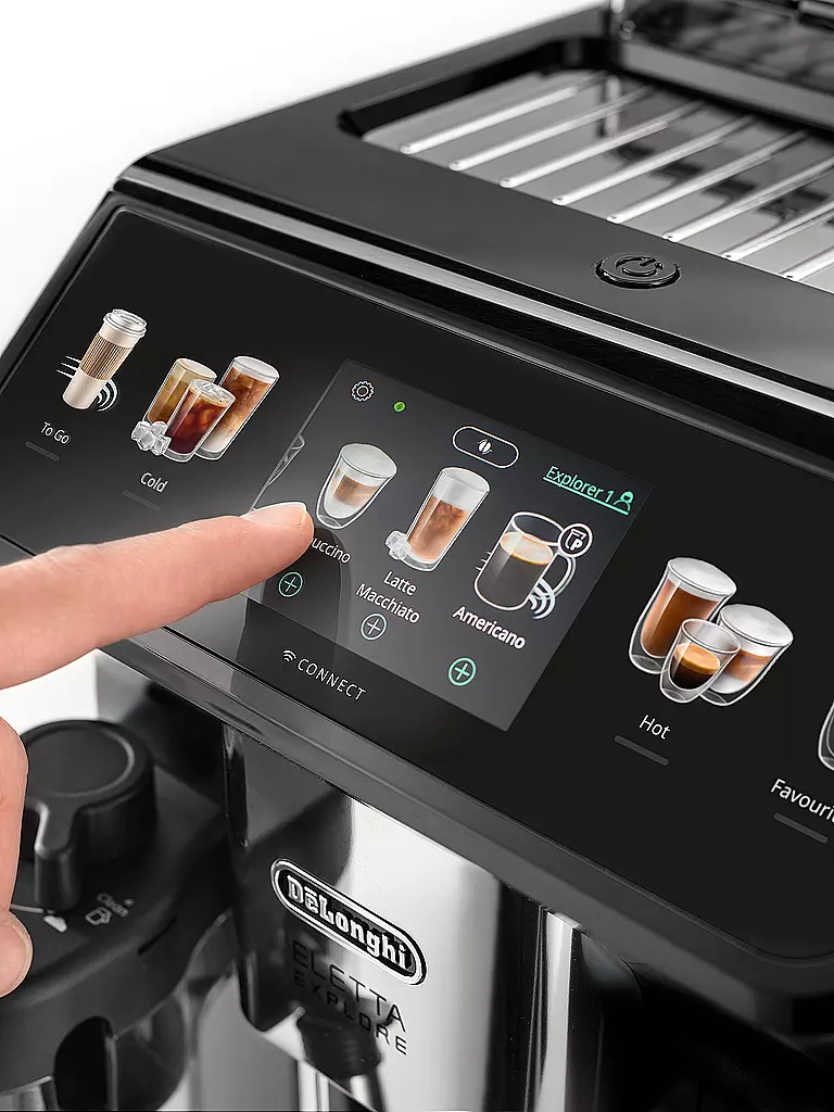 DELONGHI Kaffee Vollautomat ECAM450.65.G ELETTA EXPLORER Dkl Grau grau