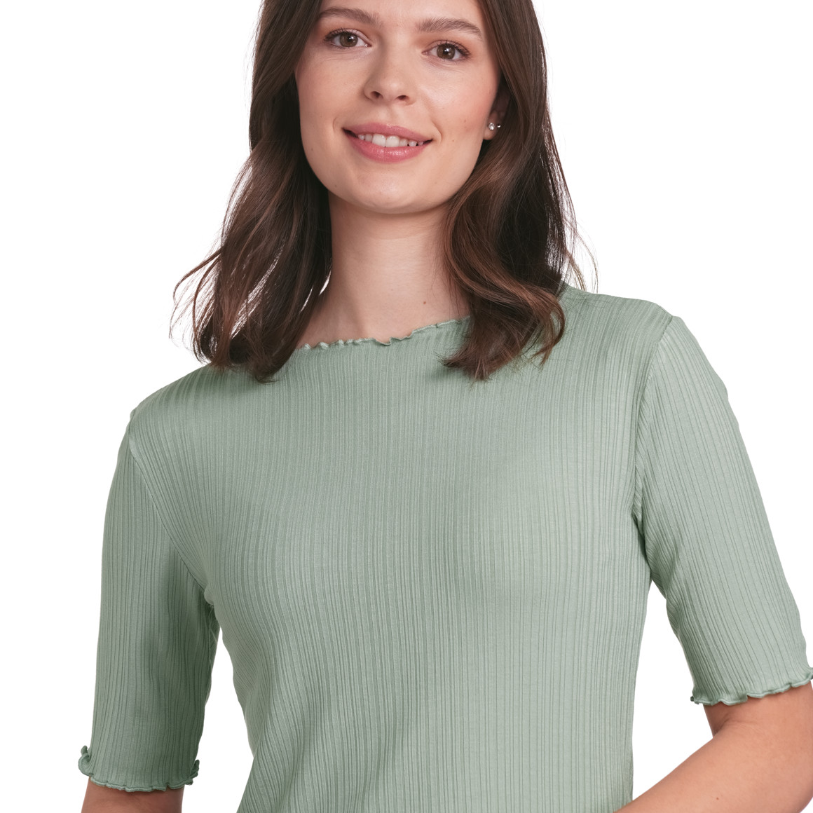 Damen T-Shirt aus Viskose-Mix hellgrün