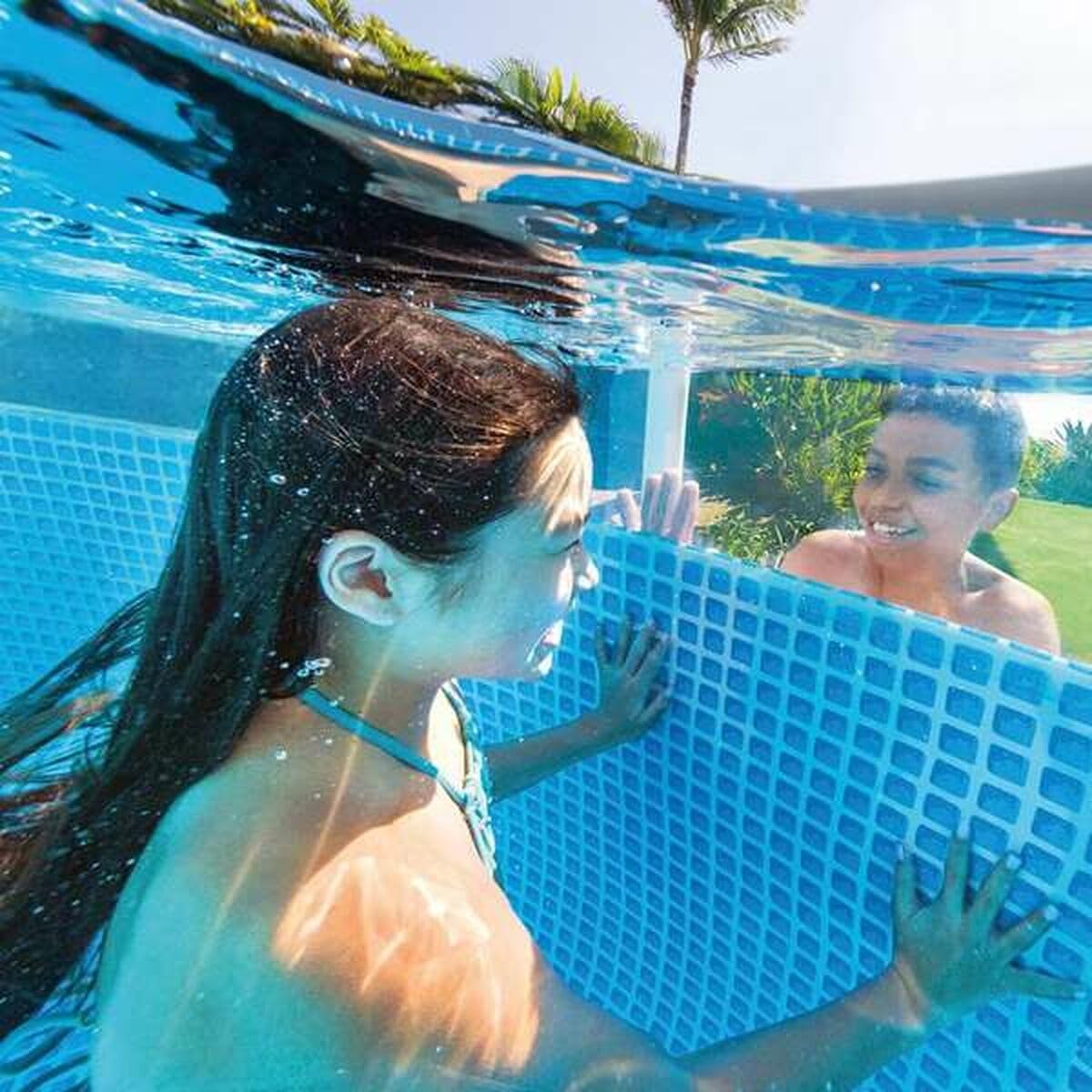 Intex kit Piscine Tubulaire Clear Window (ø) 4,88 x (h) 1,22m