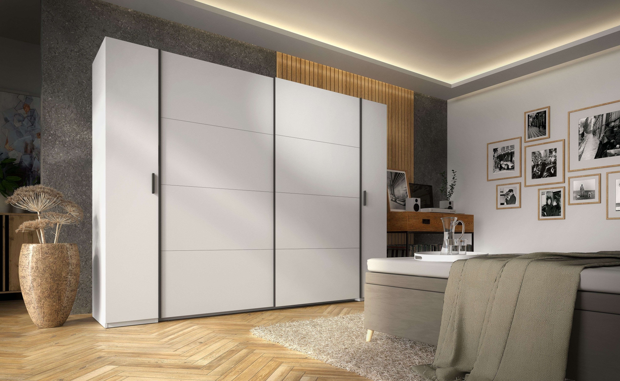 Home affaire Kleiderschrank »Antioch, FSC-zertifiziert, mit Dreh-UND Schiebetüren« B/T/H 270/61,4/207cm, inklusive Einlegeböden und Kleiderstangen,  mit oder ohne Spiegel und Schubladen - YOUR Choice