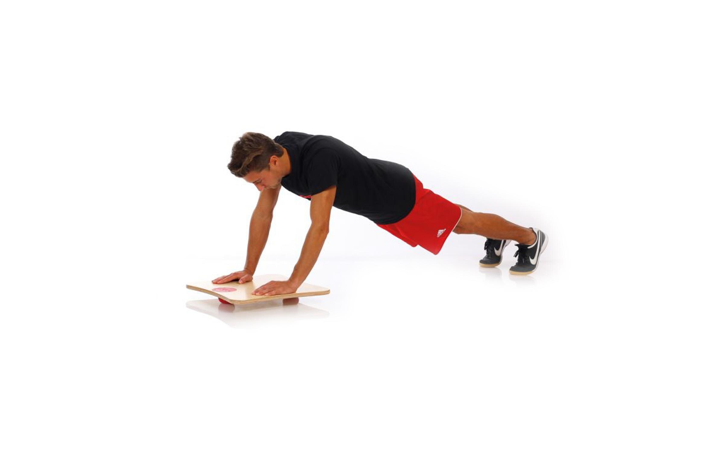 Balance Board Physiowippe Holz, Rot<br>Brett für Gleichgewichts-Übungen