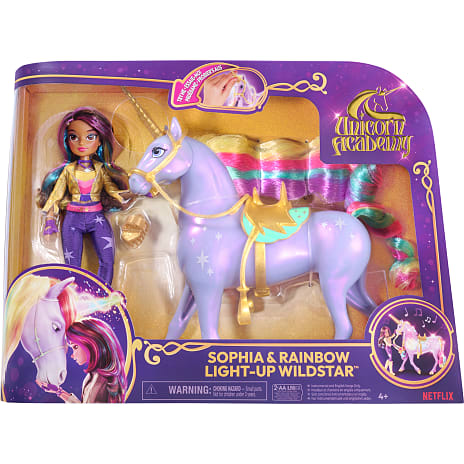 Unicorn academy Sophia & Wildstar dukke og enhjørning