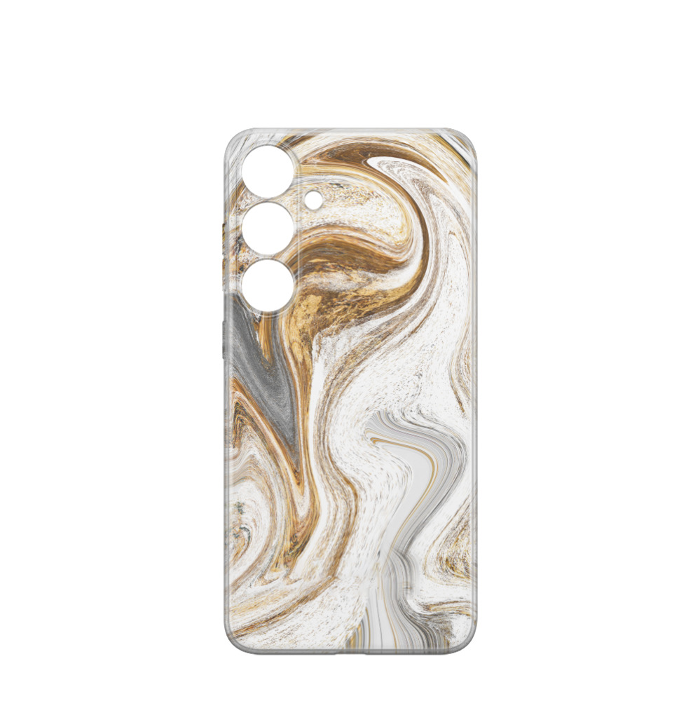 Samsung Galaxy S24 Plus Gummi Hülle Marmor Marble 5 - Gold