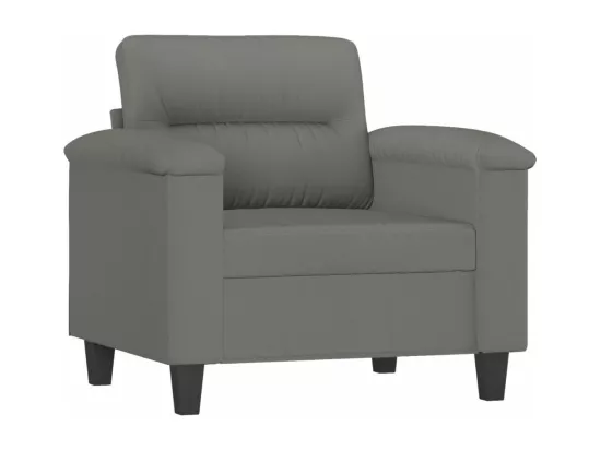 Ensemble de canapés 3 pièces coussins Gris foncé Tissu microfibre